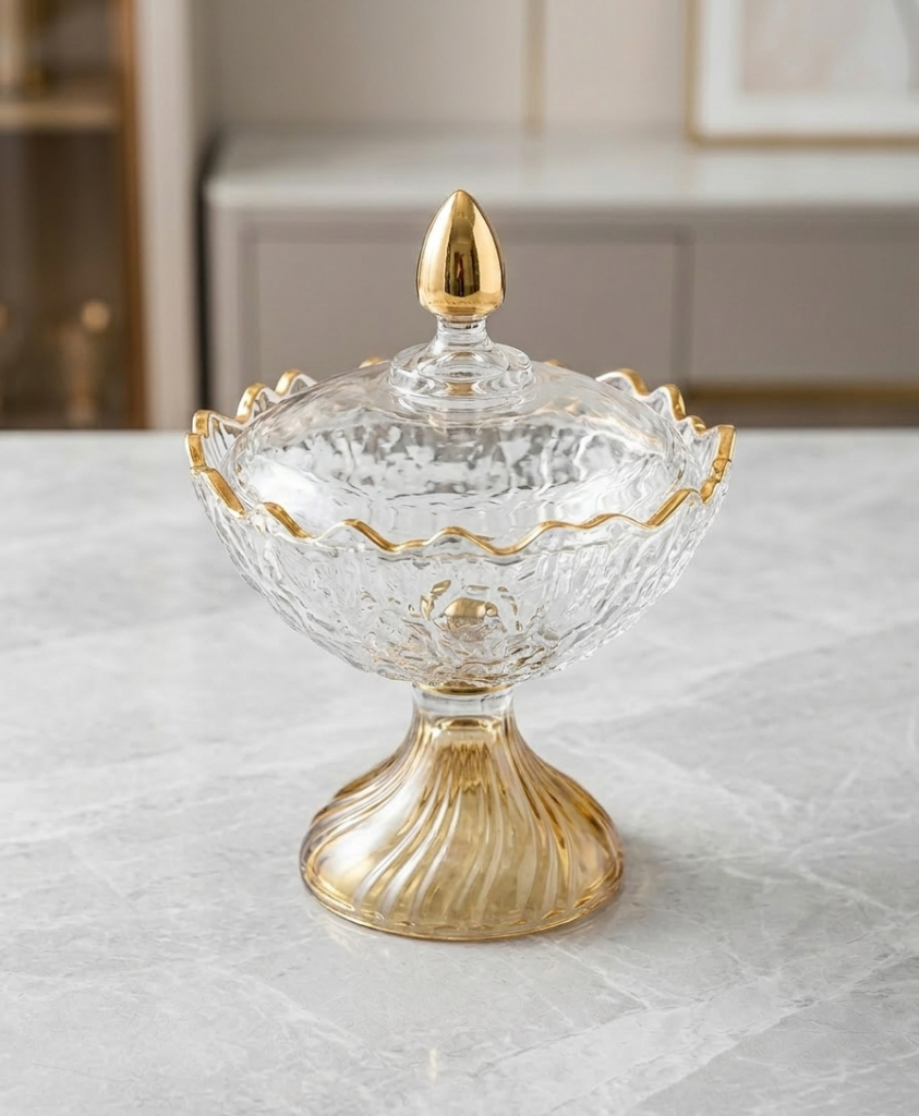Lidded Pedestal Jar